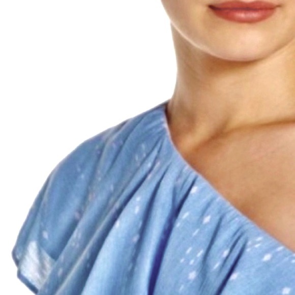 Charles Henry One Shoulder Diamond Dots light Blue Dress, Size M - Picture 10 of 16